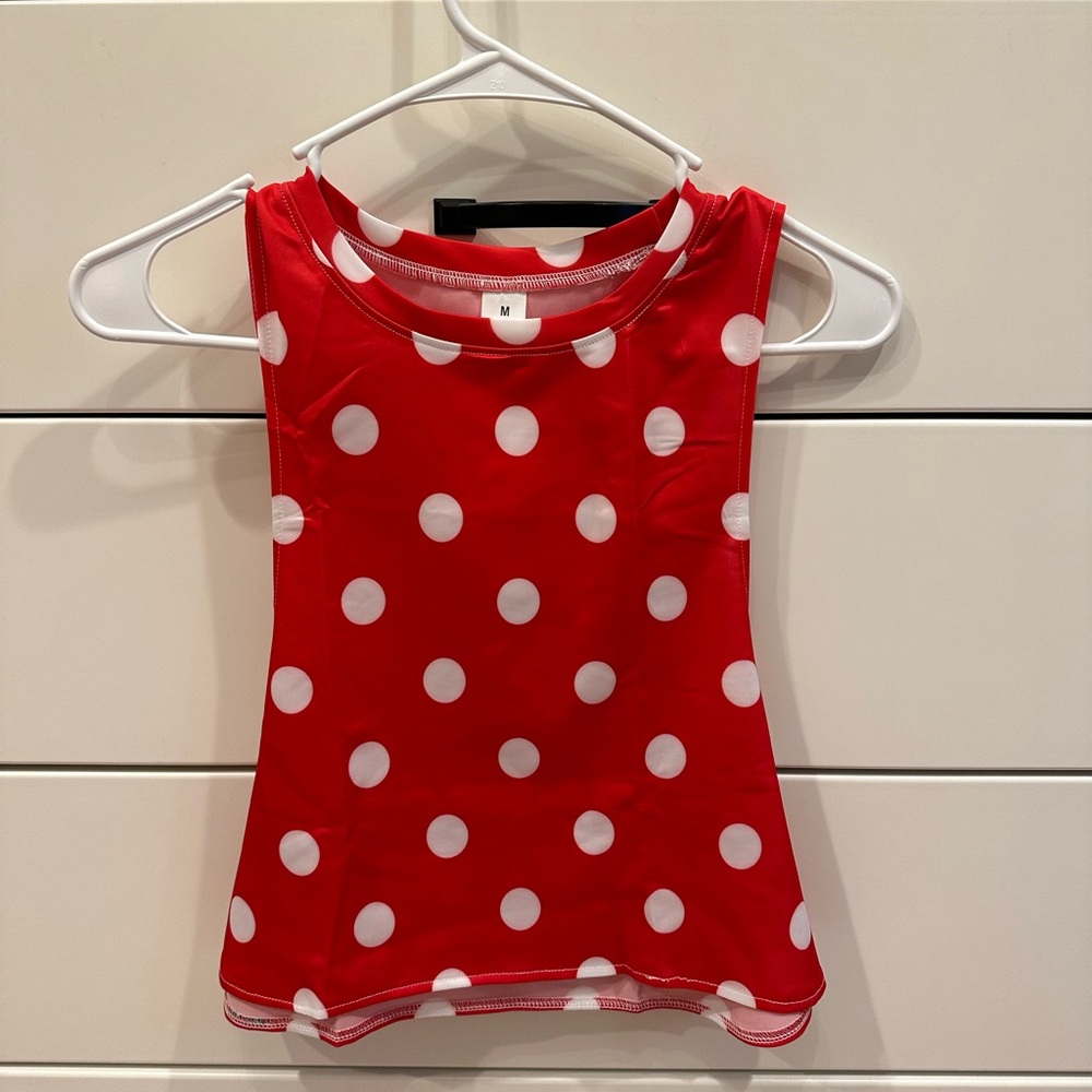 Amazon red polka dot tank. Size medium. Brand new.
